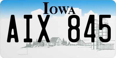 IA license plate AIX845