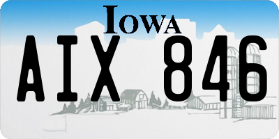 IA license plate AIX846