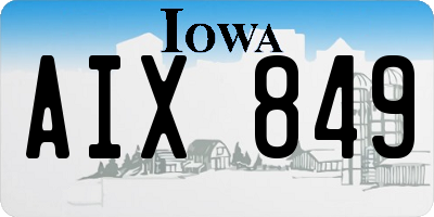 IA license plate AIX849