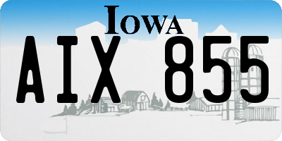 IA license plate AIX855