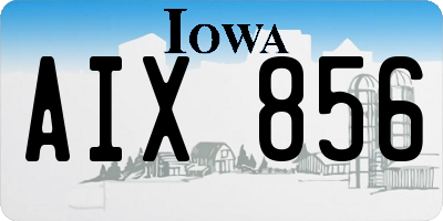 IA license plate AIX856