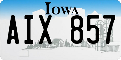 IA license plate AIX857