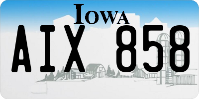 IA license plate AIX858