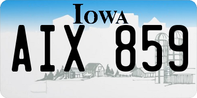 IA license plate AIX859