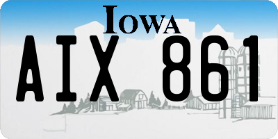 IA license plate AIX861