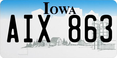 IA license plate AIX863