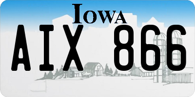 IA license plate AIX866