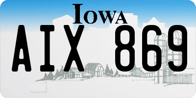 IA license plate AIX869