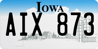 IA license plate AIX873