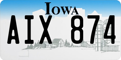 IA license plate AIX874