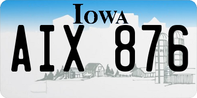IA license plate AIX876