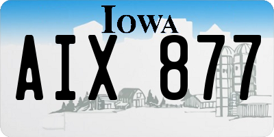 IA license plate AIX877