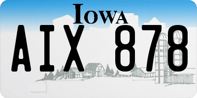 IA license plate AIX878