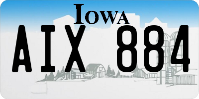 IA license plate AIX884