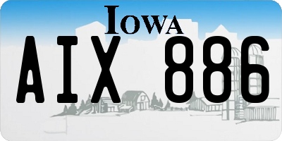 IA license plate AIX886