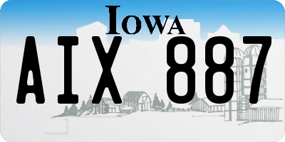 IA license plate AIX887