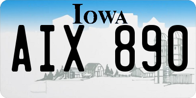 IA license plate AIX890