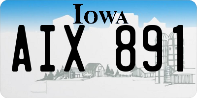 IA license plate AIX891