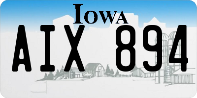 IA license plate AIX894