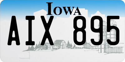 IA license plate AIX895