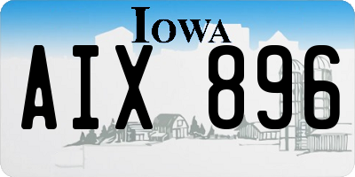 IA license plate AIX896