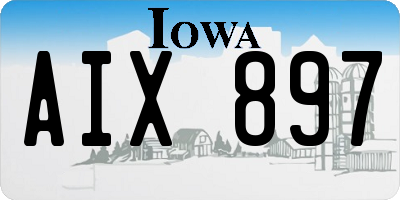 IA license plate AIX897