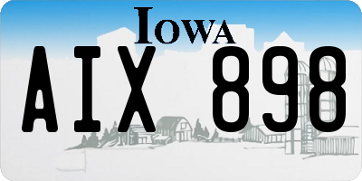 IA license plate AIX898