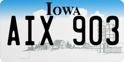 IA license plate AIX903
