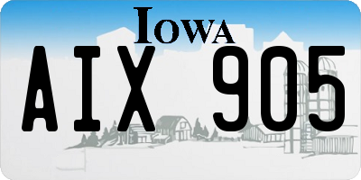 IA license plate AIX905