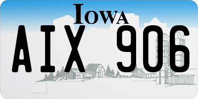 IA license plate AIX906