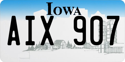 IA license plate AIX907