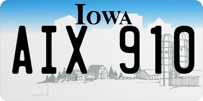 IA license plate AIX910