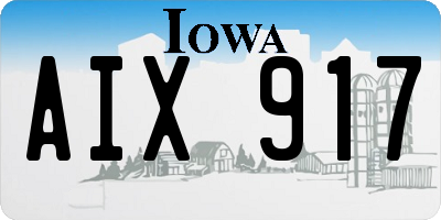 IA license plate AIX917