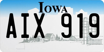 IA license plate AIX919