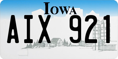 IA license plate AIX921