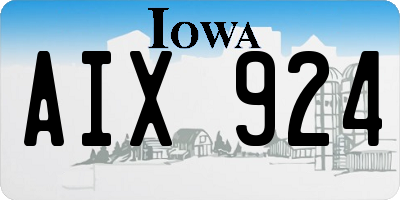 IA license plate AIX924