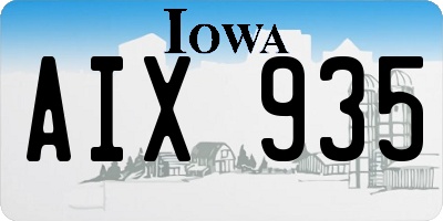 IA license plate AIX935