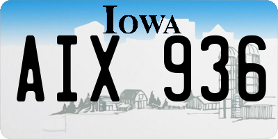 IA license plate AIX936