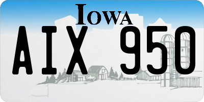 IA license plate AIX950