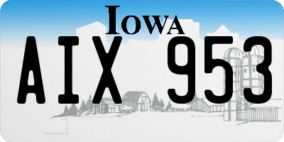 IA license plate AIX953