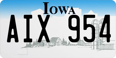 IA license plate AIX954