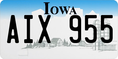 IA license plate AIX955