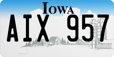 IA license plate AIX957