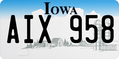IA license plate AIX958