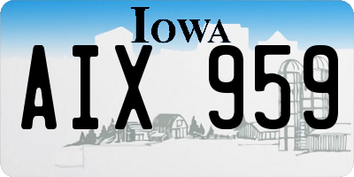 IA license plate AIX959