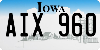 IA license plate AIX960