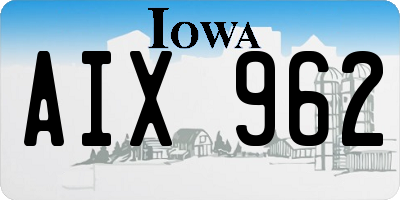 IA license plate AIX962