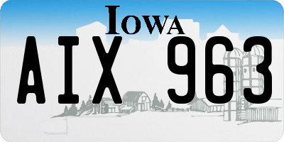 IA license plate AIX963