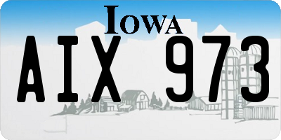 IA license plate AIX973