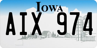 IA license plate AIX974
